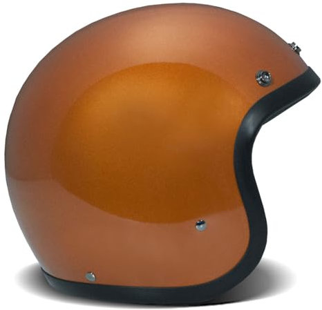 DMD Vintage Rame Bronze Orange Open Face Helm Jethelm Motorradhelm, L