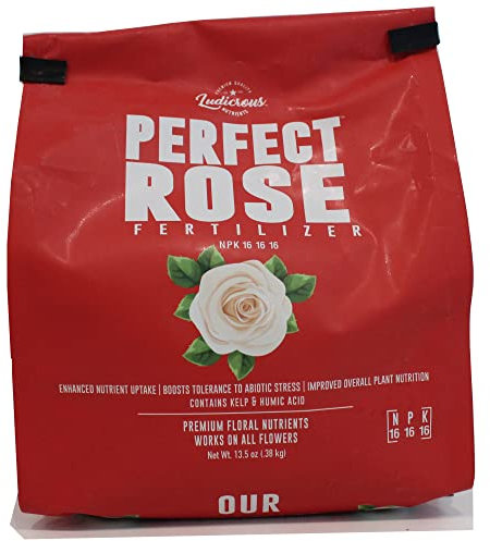 Perfect Rose Fertilizer – Premium Rose and Flower Fertilizers – Floral Nutrients for All Types of Flowers – Plant Nutrients with Kelp for Soil and Hydroponic Flower Gardens Large 3 Lb Size
