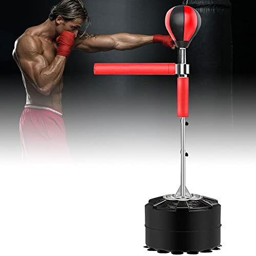 Standboxsack Boxball mit Ständer Boxbirne Stehend Boxsack mit Ständer Punchingball Boxstand Standbox Trainer Boxing Trainer Höhenverstellbar