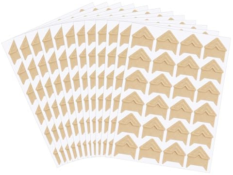 288 pcs Photo Corners Retro Self Adhesive Photo Album Stickers Picture Mounts Corners for Scrap Book Memory Book DIY Craft(Gold)