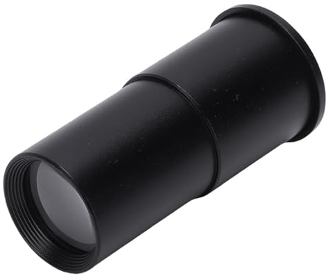 Bewinner Microscope Eyepiece 5X Magnification, 23.2mm Interface Optical Ocular Lens Aluminum Alloy Microscope Accessory with 11.5° Field of View for Lab and Education Use