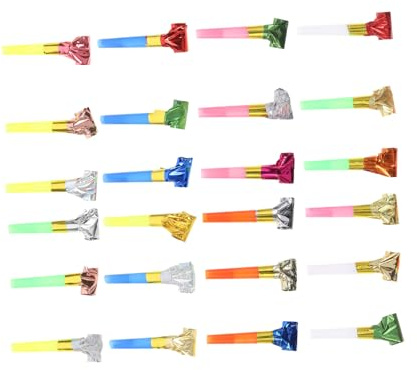 Hohopeti 110 Stück Teiliges Bunt Kunststoff Partytröten Lustige Geburtstags Mitgebsel Fasching Karnevalsdeko für Kindergeburtstag und Festlichkeiten