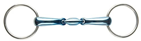 JP Korsteel Blue Steel Oval Link Loose Ring Snaffle Bit, 5