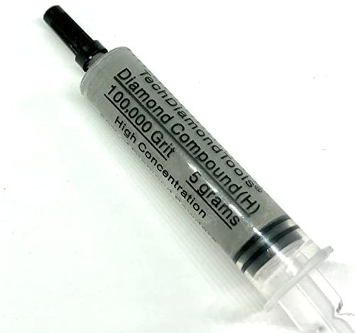 TechDiamondTools Diamond Polishing Compound Polishing Paste 100,000 Grit 0-0.25 Micron for Marble Glass Metal Rock Jewelry Resin Silver Chrome Gemstone 25% Concentration Diamond Powder USA Made