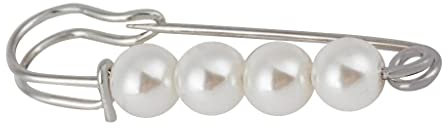 zalati Broschennadel mit Kunstkristallperle, elegante Sicherheitsnadel für Pullover, Schal-Clips, Broschen, Damen