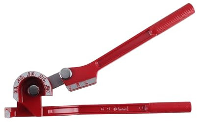 180 Grad manueller Rohrbieger 3-in-1 Rohrbiegegerät 6mm 8mm 10mm Rohrbieger Biegewerkzeug Bremsleitung für Kupfer, Aluminium, Messing und Stahlrohre - Rot