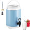 Heißwasserspender mit Wasserhahn, Edelstahl-Heiß- und Kaltwasserspender, großes Fassungsvermögen, Tee-Wärmflasche, 6 l/8 l/10 l/12 l, für Café, Büro, Zuhause, Outdoor, Gärten, Camping/blau/6 l