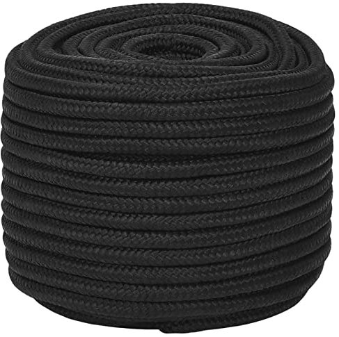 Juroupi Corda Completamente Nera 20 mm 25 m in Polipropilene,Corde,Fili e Catene,Cavi e funi,Corda Intrecciata,Cima per Ancoraggio e Ormeggio-152511