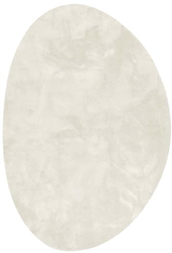 vidaXL Bereichsteppiche HUARTE Creme 160 x 230 cm Polyester, Moderner Teppich für Wohnzimmer, rutschfest, faltbar, weiche Matte, langlebig, farbecht, vielseitig einsetzbar