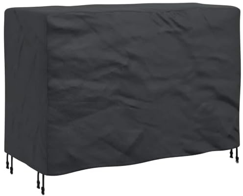 vidaXL Funda para Muebles Liso Negro 140 x 70 x 90 cm 210D, Protector de jardín y terraza, Moderno, Resistente al Agua, UV, Duradero, para Muebles y Accesorios de Exteriores