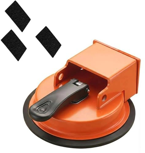 Aoisyesbig saugnapf,Werkzeuge Laminatfußboden, Verbesserter Vakuumsaugnapf, ein Werkzeug zur Reparatur von Bodenfugen, geeignet für Laminat, Vinyl, Holz und Fliesenböden Enthält 3 Dichtungen(Orangene)