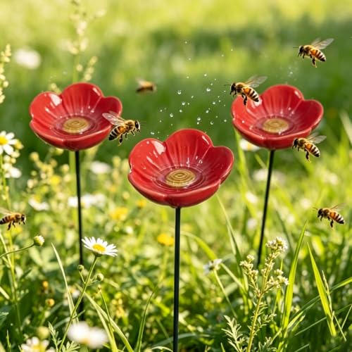 Distributeurs De Nourriture Pour Abeilles Exterieur Mangeoires Extérieures | 4 Pièces Décorations Jardin Résistantes Accessoires Apiculture Éducatifs Pelouse Patio