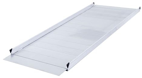 7' Wheelchair Ramp for Home Steps, 850 lb Capacity, Non-Slip, Entry Access for Mobility Scooters, Power Chairs, 36 W, Silver Spring