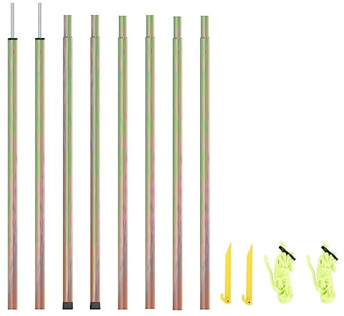 vidaXL 2X Sonnensegel Stange Tarpstange Vorzelt Zeltgestänge Aufstell Gestänge Stahlmast Stangenset Sonnensegelmast 250cm Verzinkter Stahl