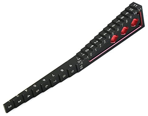 Milageto RC Modellauto Einsteller Lineal Höhenmesser Tragbare, langlebige Messung Universal Höhenmesser Fahrhöhenabfall für Autos im Maßstab 1:8