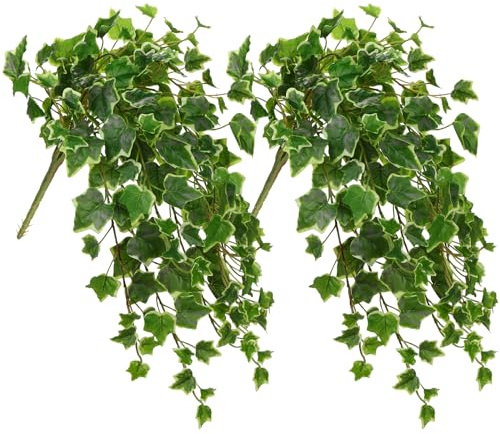 Hollyone 2pcs Artificial Hanging Plants 24 Fake Ivy Vine Faux Ivy Leaves Hanging Plant Greenery for Wall House Room Patio Indoor Outdoor Home Shelf Office Wedding Decor