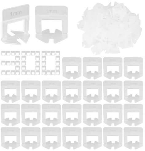 Kit de Nivellement Carrelage 300 Pièces - Croisillon Autonivelant 1mm - Cale Autonivelante pour Carrelage