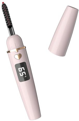 EYECURL Heated Eyelash Curler, Heated Lash Curler, Eyelash Curler Heated for Perfect Curls Every Time - Long Lasting Makeup, Intelligent Power Off (Quartz Pink/Champagne Gold, X8-132MM)