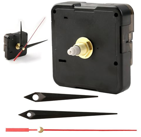 Meccanismo Orologio da Parete, Meccanismo per Orologio a Parete, Lunghezza Albero 16mm, Ideale per Creazioni Fai Da Te, Riparazioni e Decorazioni, Preciso e Affidabile, Adatto a Tutti gli Ambienti