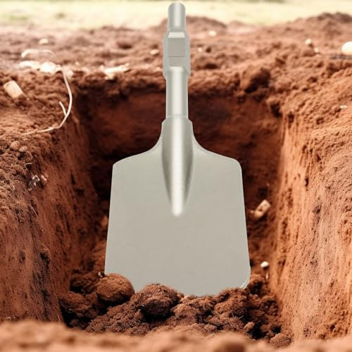 Tyvotrend Electric Concrete Scoop Chisel Bit, Hammer Clay Spade with Carrying Case, for Electric Breaker Chrome Steel Clay Spade, 44 x 13.5 cm