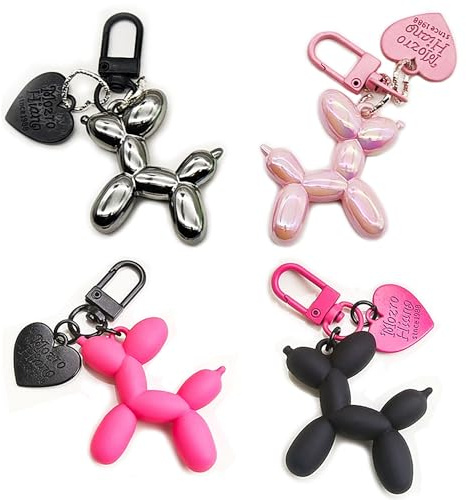 Hayaww ballong hund design nyckelring hund nyckelring sällskapsdjur nyckelring bilnyckelhängare nyckelhängare nyckelhängare för bilnyckel handväska plånbok 8 stycken (B), c, M