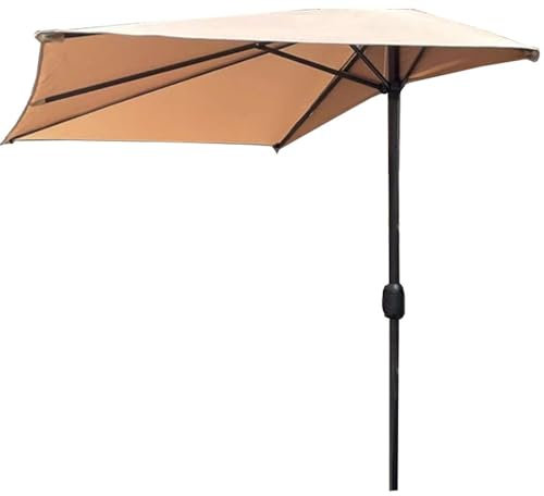 ILiemao Auvent Parasol Demi-Rond 2,7 x 1,4 m，Rechange Demi-Parasol Toile de Terrasse, sans Le Pied, Pas d'étagères, Pas de Support(M1)