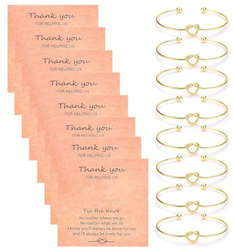 CERSLIMO Regalos para dama de honor – 4/6 piezas de regalos de propuesta de dama de honor, pulsera de nudo para dama de honor, regalo de boda, regalo de niña de flores, joyería de propuesta de dama de