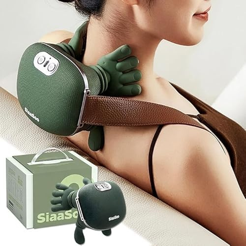 Siaasoo Masajeador Cuello, Bionic Thermal Maseajor Cervical y Espalda, N7 Massage Master for Shoulder, Real Hand de 2 Modos Para Casa Viaje Rutina Diaria Estudio Viaje Largo Fin De Semana