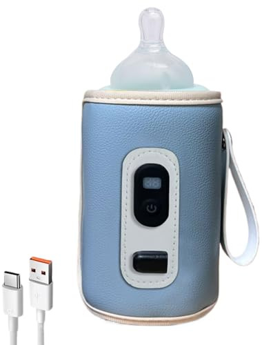 para calentador de botellas, calentador de leche portátil de calentamiento rápido con ajuste de temperatura, de aislamiento para biberones infantiles, viajes, coche, uso doméstico