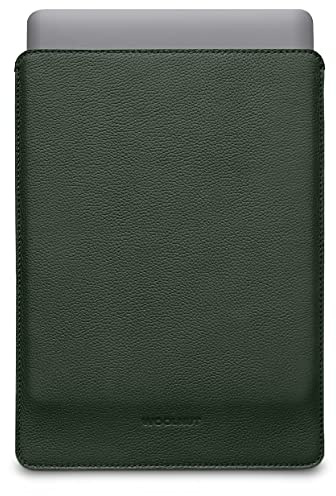 Woolnut Leder Sleeve Case Hülle Tasche für MacBook Pro 13 UNT Air 13/13.6 Zoll - Grün