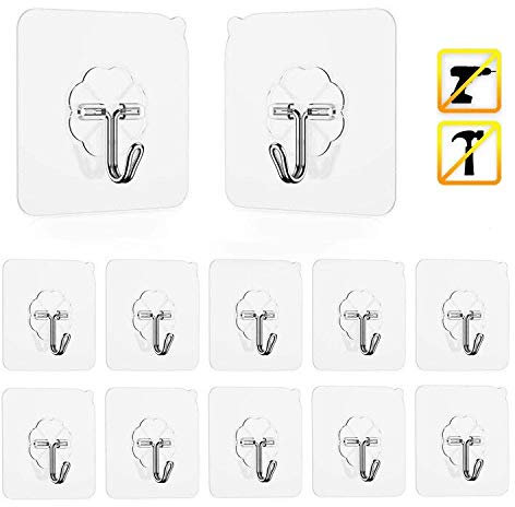 Jedebar Adhesive Hooks for Bathroom Kitchen