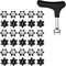 30PCS Golf Shoes Spikes Anti Slip Golf Shoes Spikes Pins Replacement Soft Fast Twist Studs with Golf Spike Wrench for Golf Training Aids