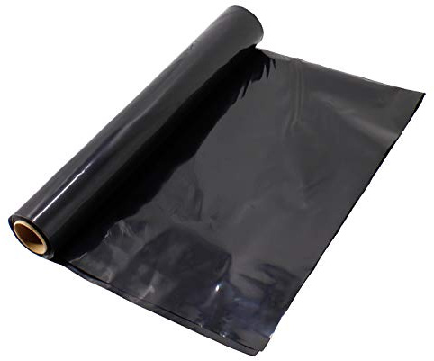 TEXALAN(R) Black Plastic Sheeting Roll Farm Film Tarp Heavy Duty Polyethylene Vapor Barrier 4 Mil 10ft x 100ft