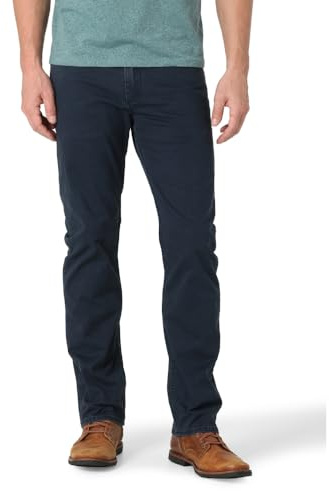 Wrangler Authentics Jeans med raka ben för män, smal passform, Mörk safir, 36W / 32L