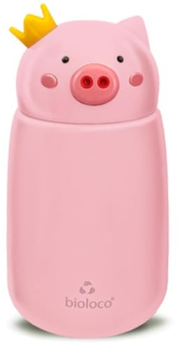 Termosflaska för barn Bioloco 350 ml rostfritt stål piglet, termosflaska, gris