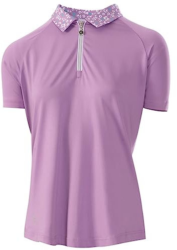 Island GREEN Golf Damen-Poloshirt, atmungsaktiv, schnell trocknend, feuchtigkeitsableitend, 2242 - Violett, X-Large