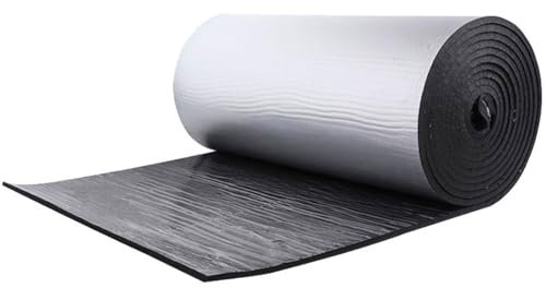 AITAF Isolante Termico Adesivo Foglio di Alluminio Schiuma, Spessore di 5mm, Pannelli Isolanti per Umidità Rotolo di Schiuma Autoadesiva, Protegge Freddo Caldo, per Radiatori, Pavimenti, Tetti, Pareti