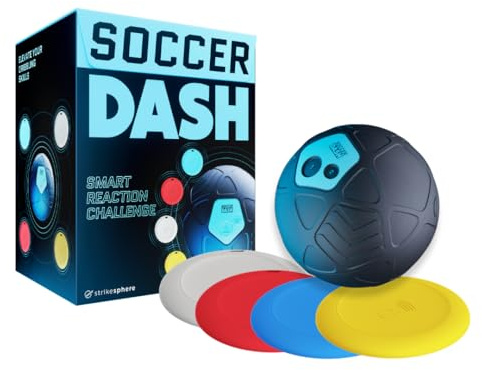 Strikesphere Soccer Dash, Football training equipment to improve dribbling, reactions & ball control skills. AI tech for continous development. Solo & team play.