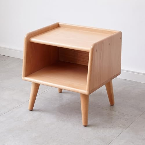 Modern Pure Solid Bedside Cabinet Modern Simple Nightstands European Beech Bedside Cabinet Nordic Bedroom Solid Beech Storage Cabinet 0.4m,for Bedroom