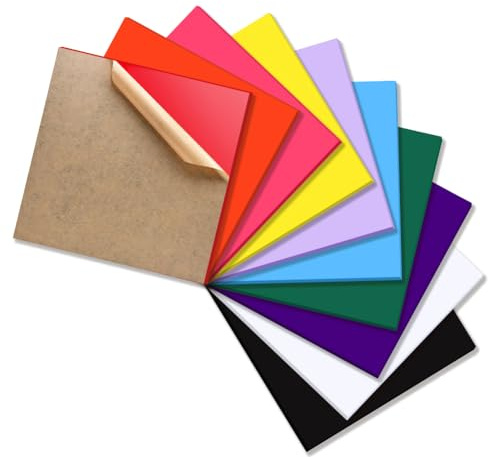 Lot de 10 plaques en plastique acrylique - 20 x 20 cm - Plaque acrylique de 3 mm - Plaque acrylique transparente colorée - Pour gravure laser, bricolage et projets de bricolage, pour le modélisme, les