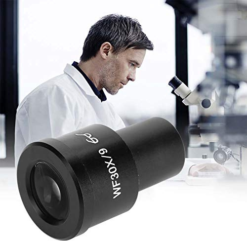 FTVOGUE Ocular de Microscopio Lente Ocular Gran Angular 30X 23,2 Mm Lente óptica Aleación de Aluminio Campo de 9 Mm Vista Clara Brillante Fácil Instalación para Estudiantes de Laboratorio Uso de
