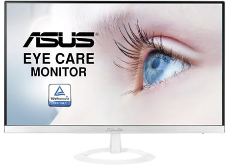 ASUS VZ249HE-W 24 (23.8) Monitor, FHD, 1920 x 1080, IPS, Design Ultra-Slim, HDMI, D-Sub, Flicker Free, Filtro Luce Blu, Certificazione TUV, White