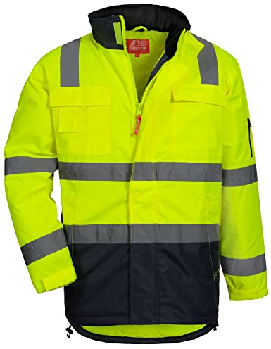 Nitras Herren Nitras MOTION TEX VIZ Warnschutzparker neongelb XL, Neongelb, XL EU