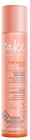 Cake Beauty Hairspray, The Hold Out – For Brushable, Touchable, Flexible Hold– Multi Tasking Styler- Vitamin E & Abyssinian Oil – For All Hair Types- 5.6 Oz. / 160 g