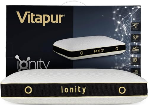Vitapur Kudde 40 x 60 cm, IONITY I silver självrengörande tyg med aktivt kol i bambu för ett perfekt sovklimat I kudde by
