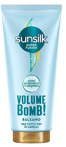 Sunsilk, Balsamo Volume Bomb, Balsamo Volumizzante, Dona Volume e Capelli Lucenti, Formula Super Fusion con un Mix di Acido Ialuronico Nutriente e Arginina per Tutti i Tipi di Capelli, 180 ml