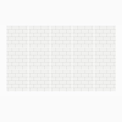 Ulticool Dekorativa klistermärken kakelplattor - stenremsor väggbeklädnader tunnelbana vit, 15 x 15 cm, 15 stycken - kakelklistermärke - baksida för