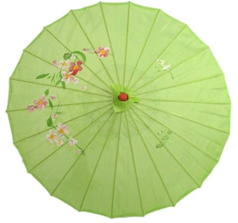 Generico IL! Paraguas oriental de seda china estilo vintage Paraguas Mujeres Decorativas Danza Sesión Fotográfico Decoración Sombrilla, Verde