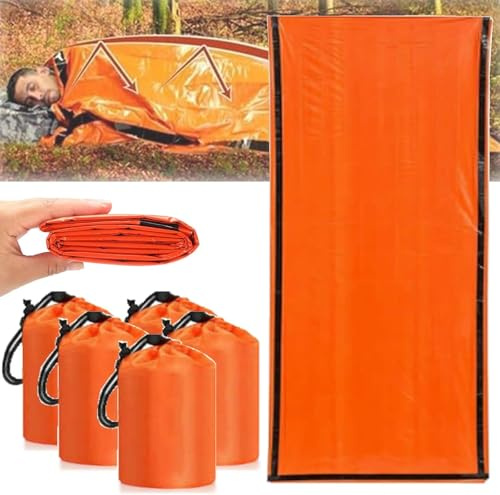 Sierra Madre Sac de couchage d'urgence, 213,4 x 91,4 cm, sac de couchage de survie d'urgence Sierra Madera, sac de couchage d'urgence, sac de couchage de bivouac imperméable et thermique pour camping,