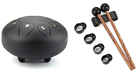 Ståltunga trumma set slaginstrument handpan trumma med ficka musikbok och pinnar för meditationsunderhållning